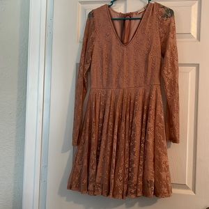 Blush pink laced dress